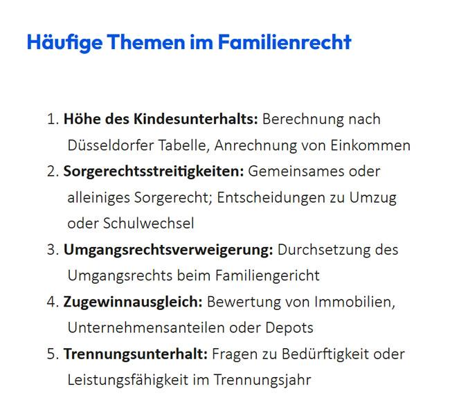 Familienrecht-Themen